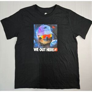 Nike Kids XL Black We Out Here Sloth Space Graphic T-Shirt Short Sleeve Tee